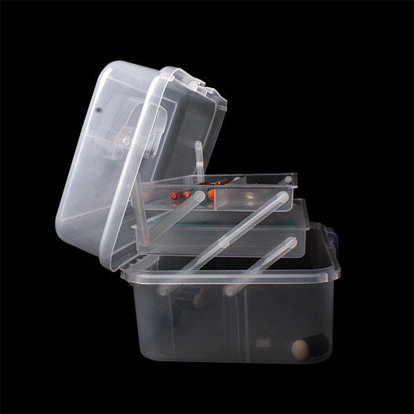 21803 透明塑料 2 托盘存储盒存储用品